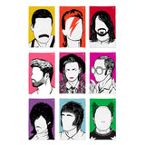9 x 'Rock and Pop Icons' Tea Towel Set