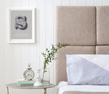 Pictures and Wall Art, Screen Printed Illustrated Letter S design in putty grey