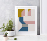 'Architecture 3' Art Print in Mustard