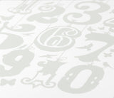 Close up of Count 1-10 screen print in chalk grey, economical kids wall art ideas