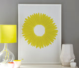Wall Art ideas: Economical Screen Prints, Daisy Petals in bright yellow