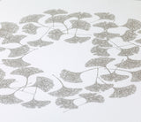 'Ginkgo' Art Print in Metallic Silver