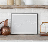 Wall Art Ideas: Economical Screen Prints, London History Timeline print in warm grey