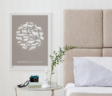 'Mammals Around Britain' Art Print in Warm Stone