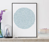 Wall Art ideas: Economical Screen Prints, Nest Print in Duck Egg Blue