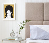 Prince Rock Icon Print in Bronze, fits into standard size frame or can be bespoke framed