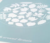 'Trees Around Britain' Art Print in Coastal Blue
