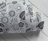Wallpaper rolls, Autumn leaves in charcoal grey, stylish wallpaper