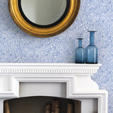 'Coastal Meadow' Wallpaper in Cobalt Blue