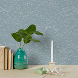 'Migrating Birds' Wallpaper in Chalk Blue