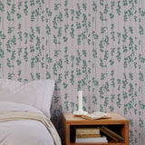 'String of Hearts' Houseplant Wallpaper in Plaster Pink and Green