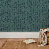 'String of Hearts' Houseplant Wallpaper in Viridian Green
