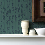 'String of Hearts' Houseplant Wallpaper in Viridian Green