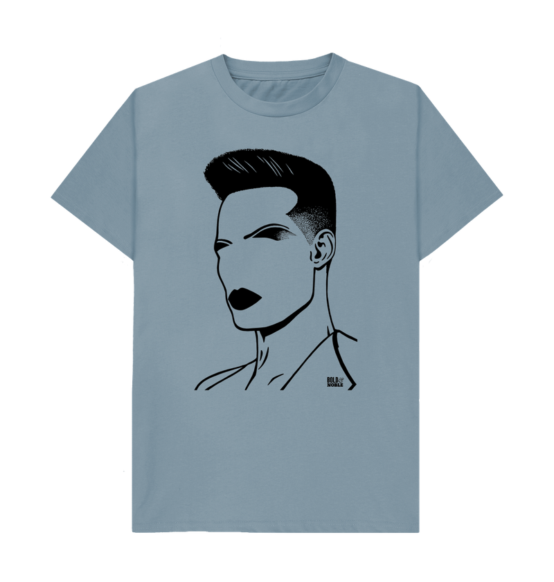 Stone Blue Printed T-shirt