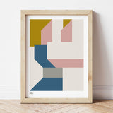 'Architecture 3' Art Print in Mustard