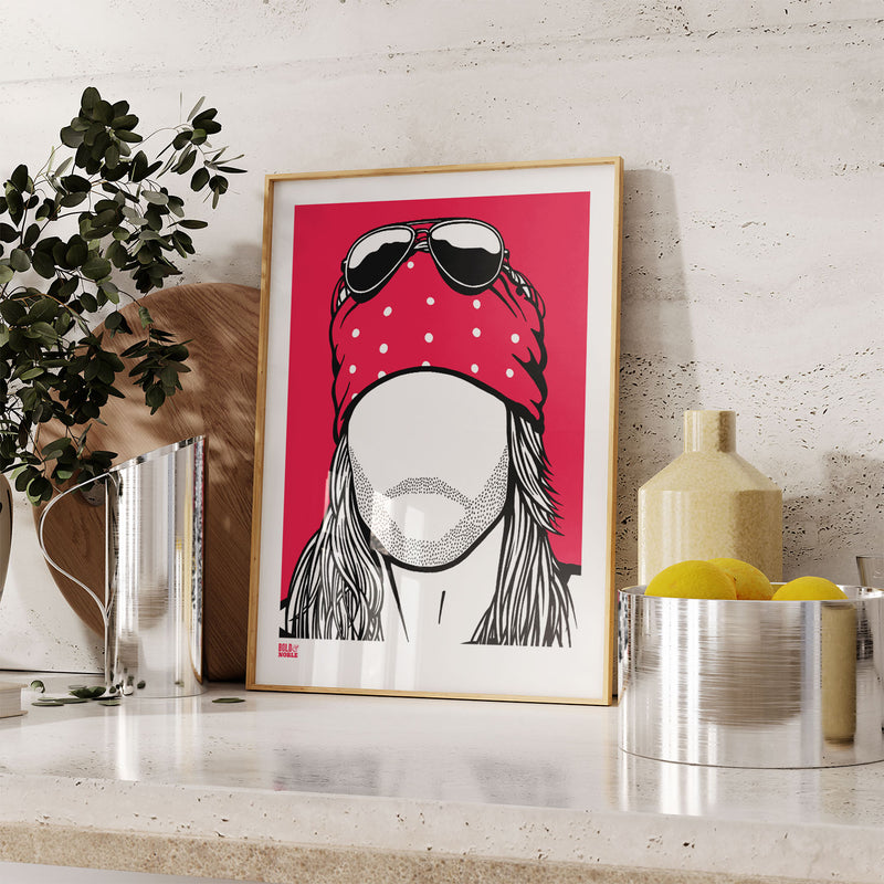 'Axl Rose' Guns n Roses Art Print