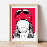 'Axl Rose' Guns n Roses Art Print