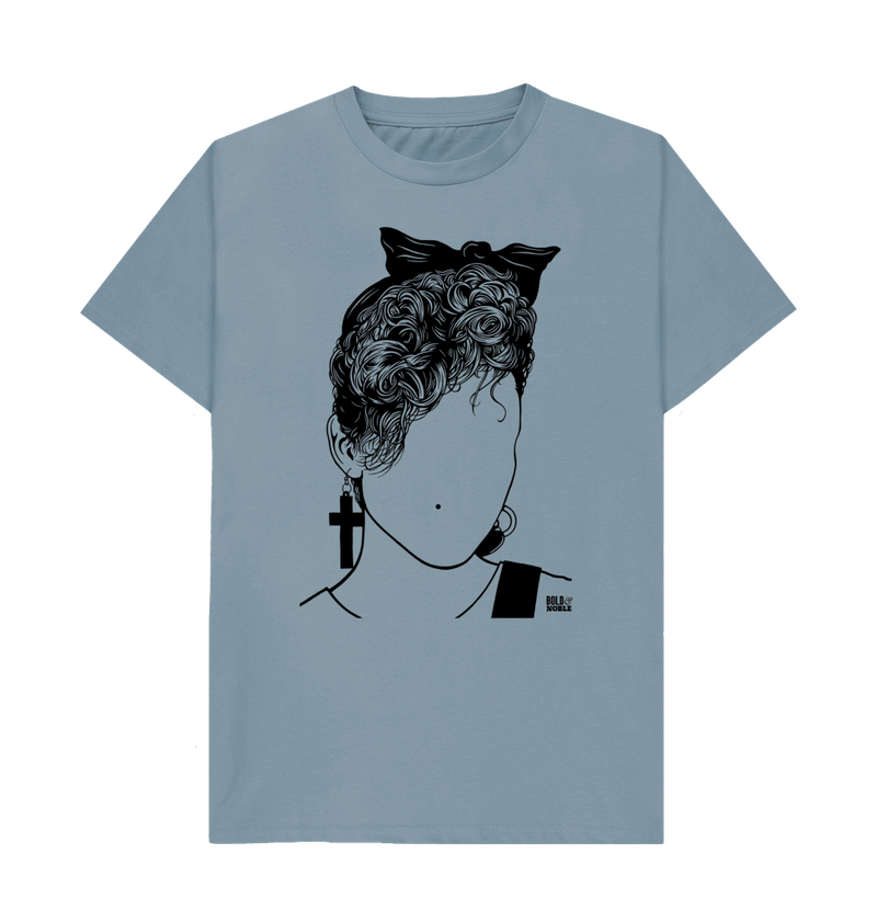 Stone Blue Printed T-shirt