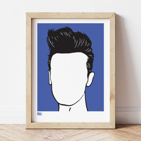 'Morrissey' Art Print in Blue