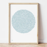 'Nest' Abstract Art Print in Duck Egg Blue