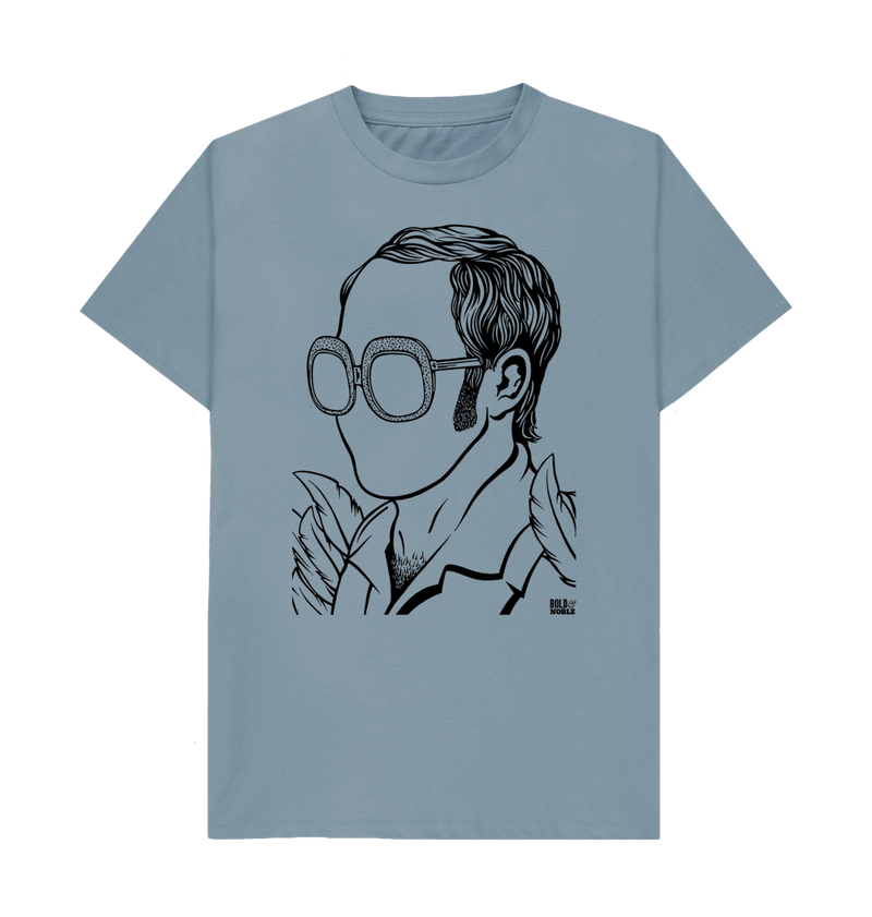 Stone Blue Printed T-shirt