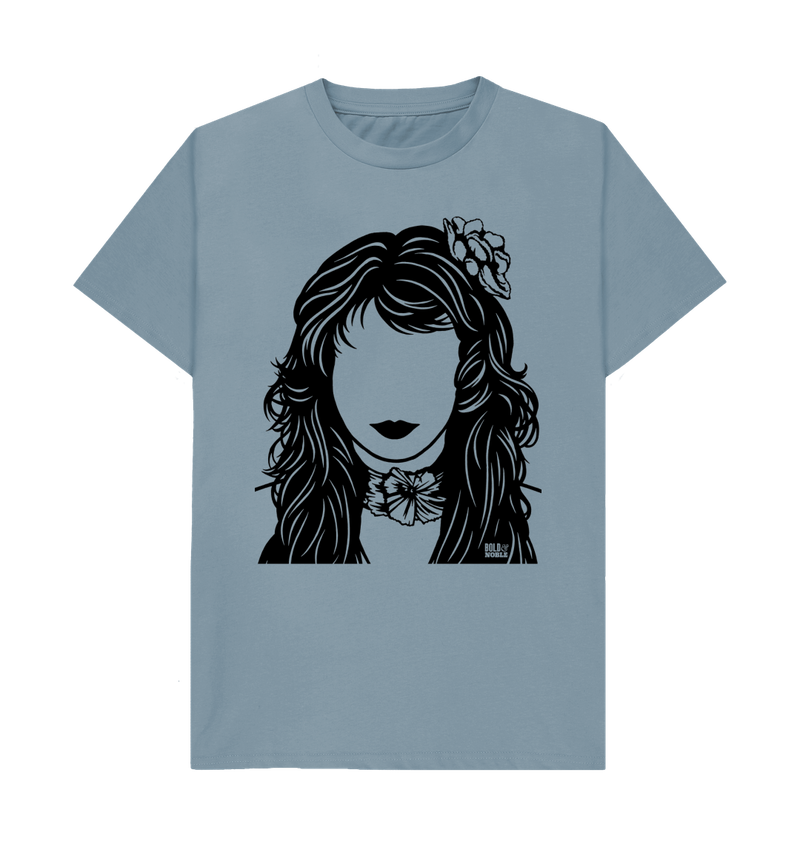Stone Blue Printed T-shirt