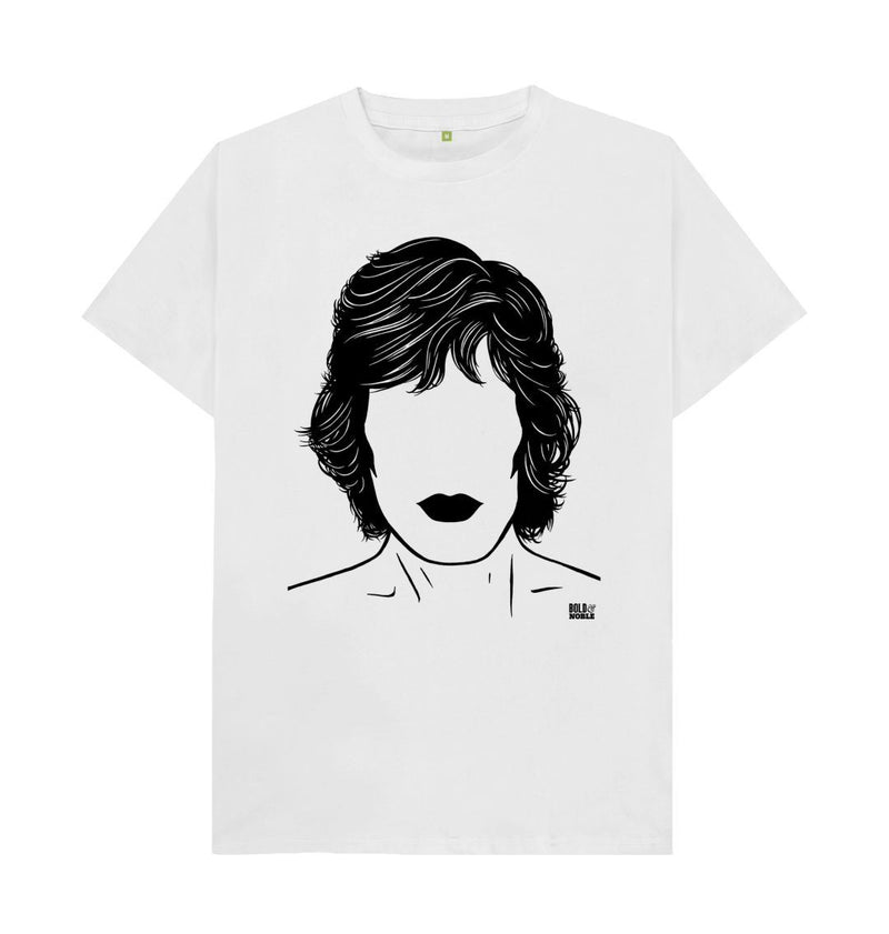 White Mick Jagger 'Rolling Stones' T-Shirt