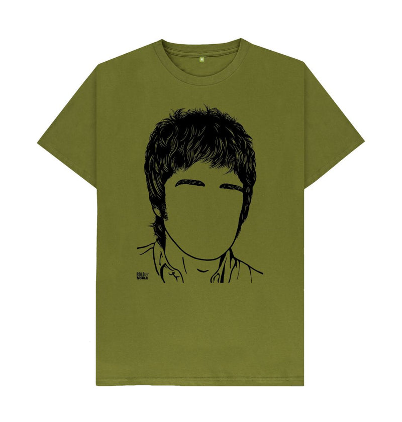 Moss Green Noel Gallagher Oasis' T-Shirt