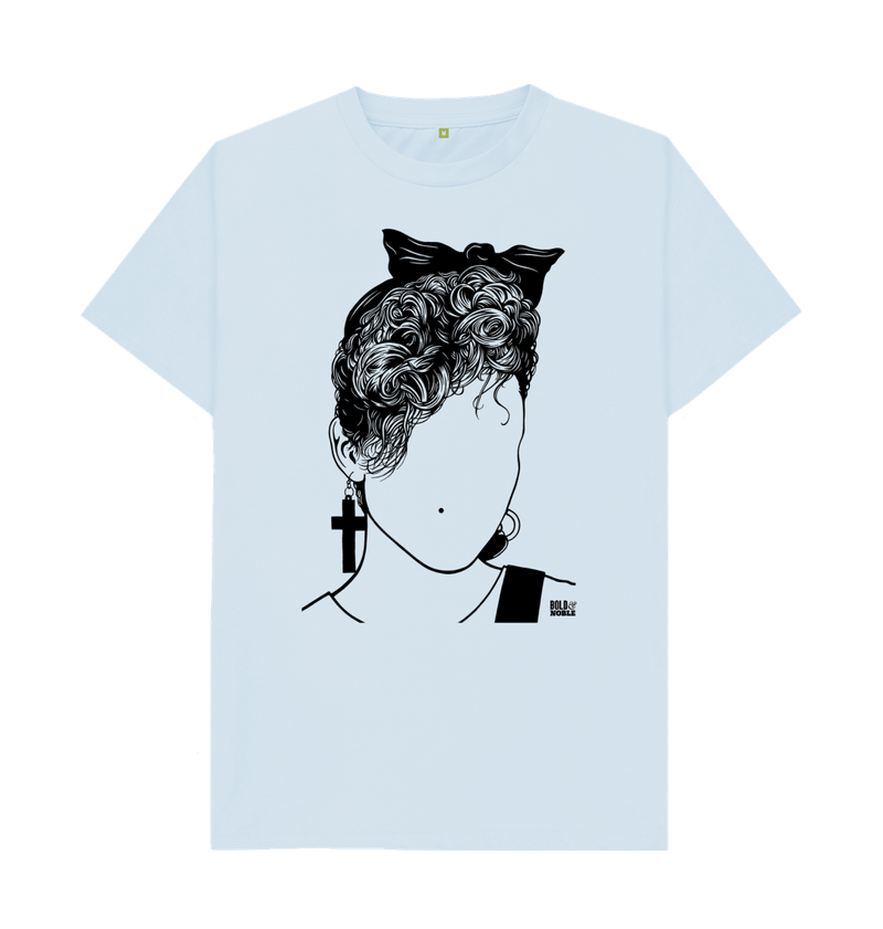 Sky Blue Printed T-shirt