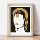 'David Bowie, Ziggy Stardust' Print in Bronze